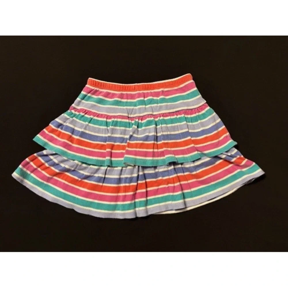 Gymboree size 8 striped multi colored skirt with attached shorts